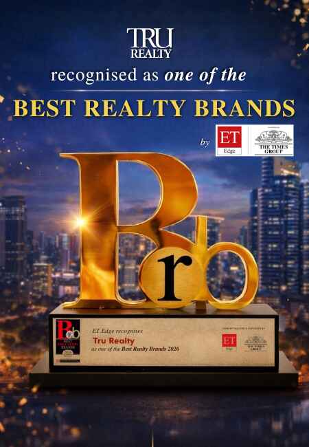 ET Edge Best Realty Brands 2026 award trophy