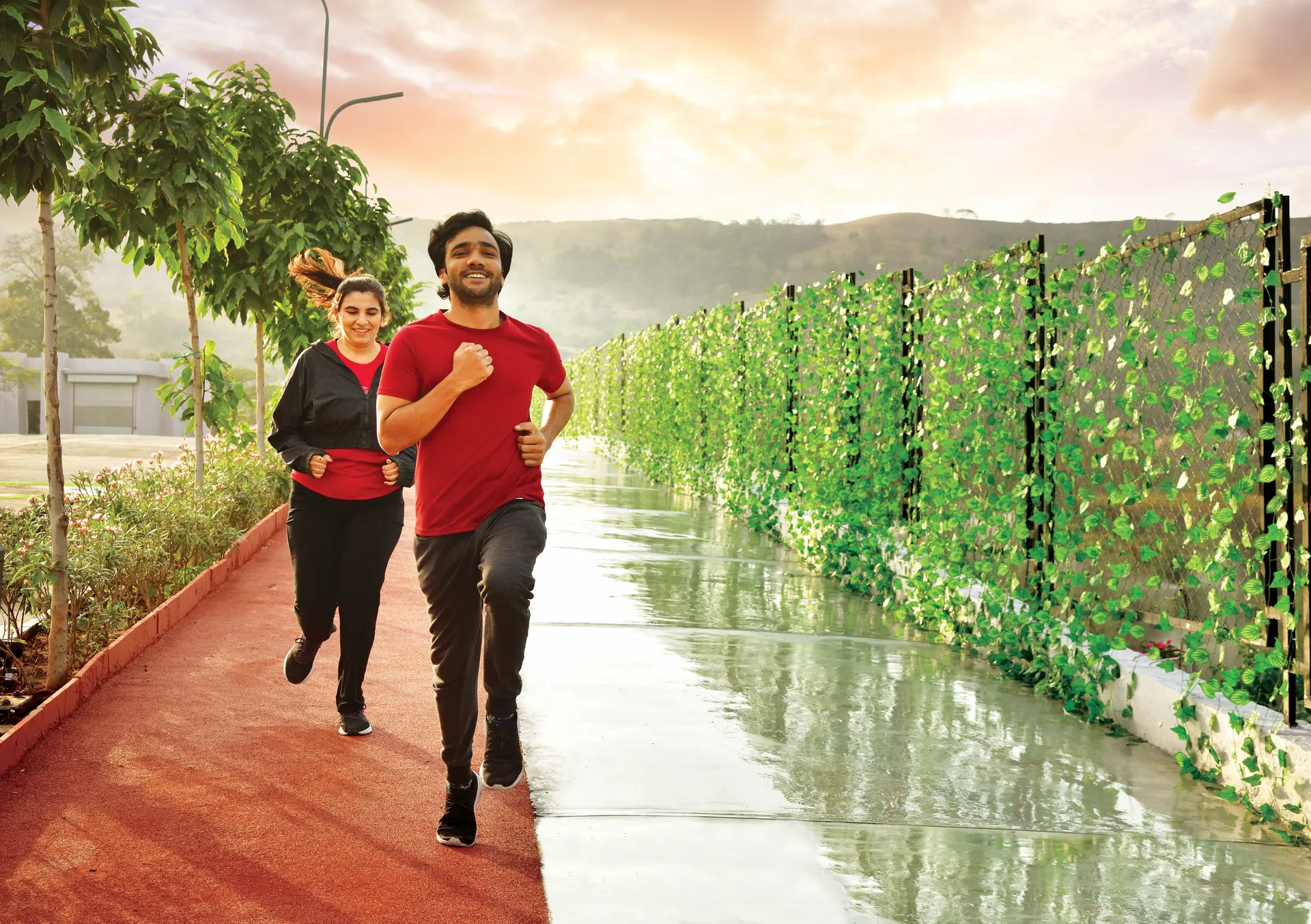 The jogging and cycling track at Kekarav