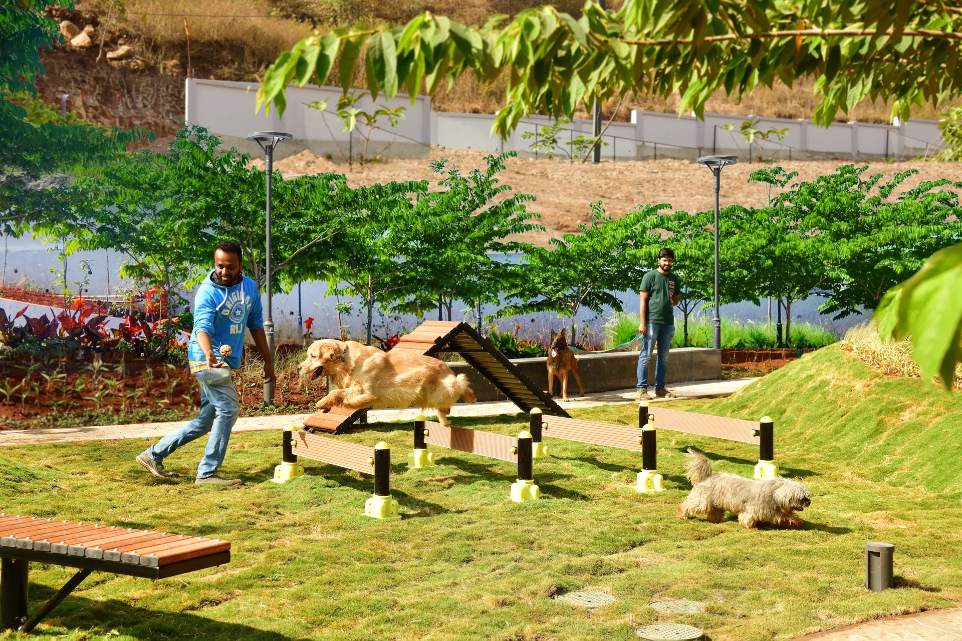 The pet park in use at Kekarav