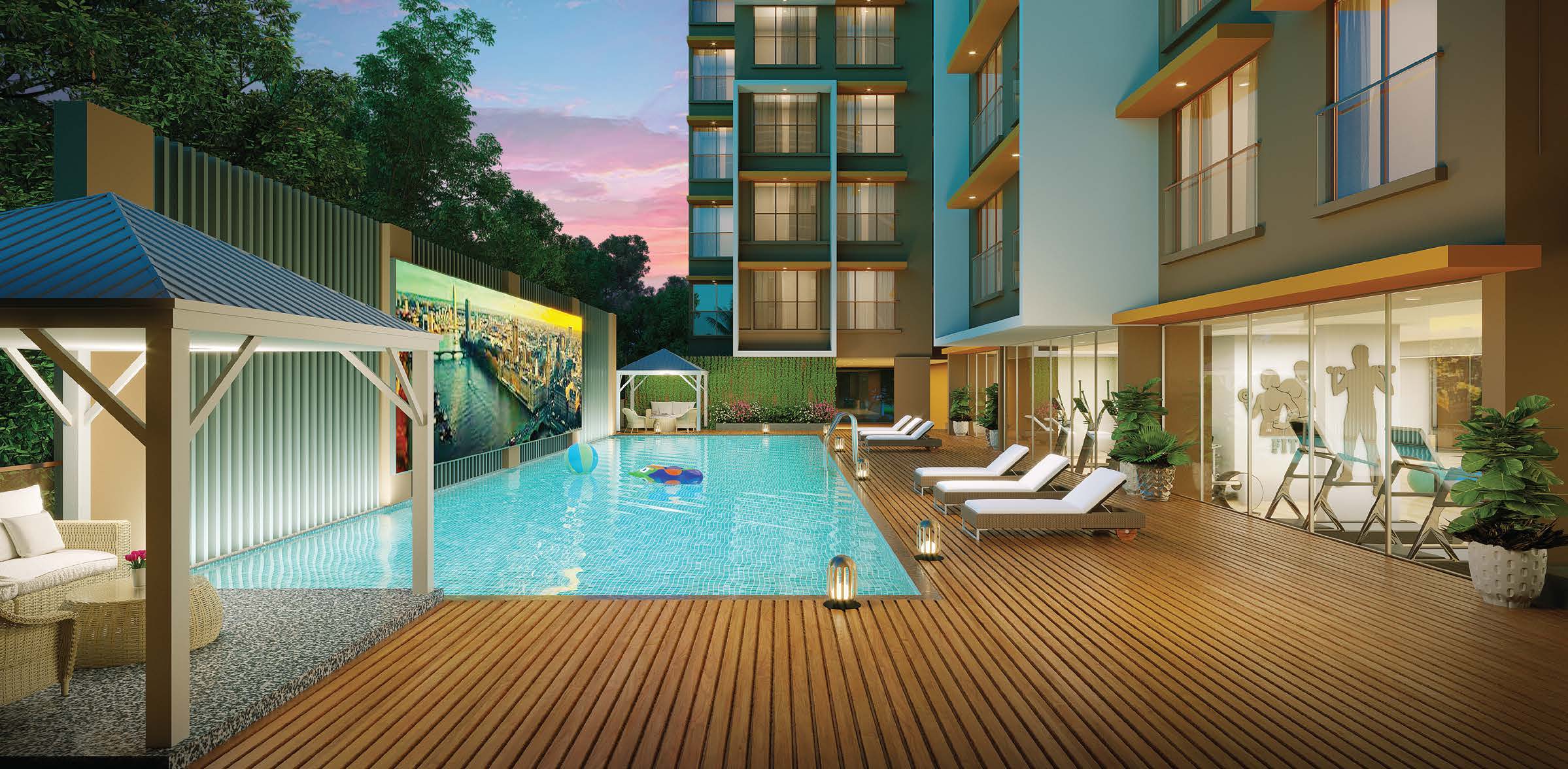 Azure swimming pool at Spectrum Life